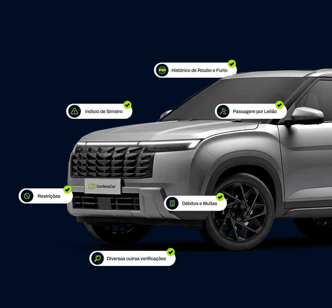 Carro sendo analisado